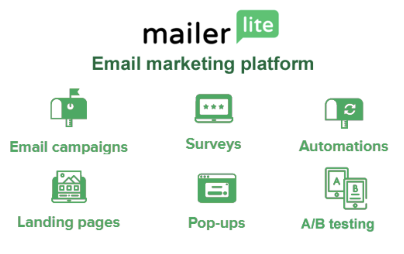 MailerLite logo and tools 2023