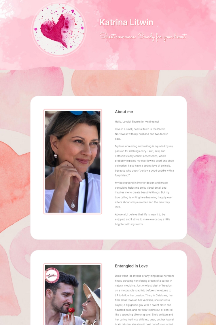 website for romance author Katrina Litwin