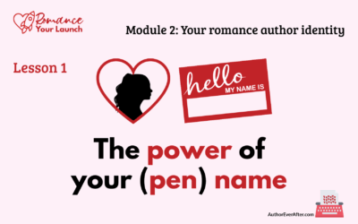 2.1 The power of a name: how to choose your romance author pen name