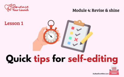 4.1 Self-editing tips for romance authors who want readers